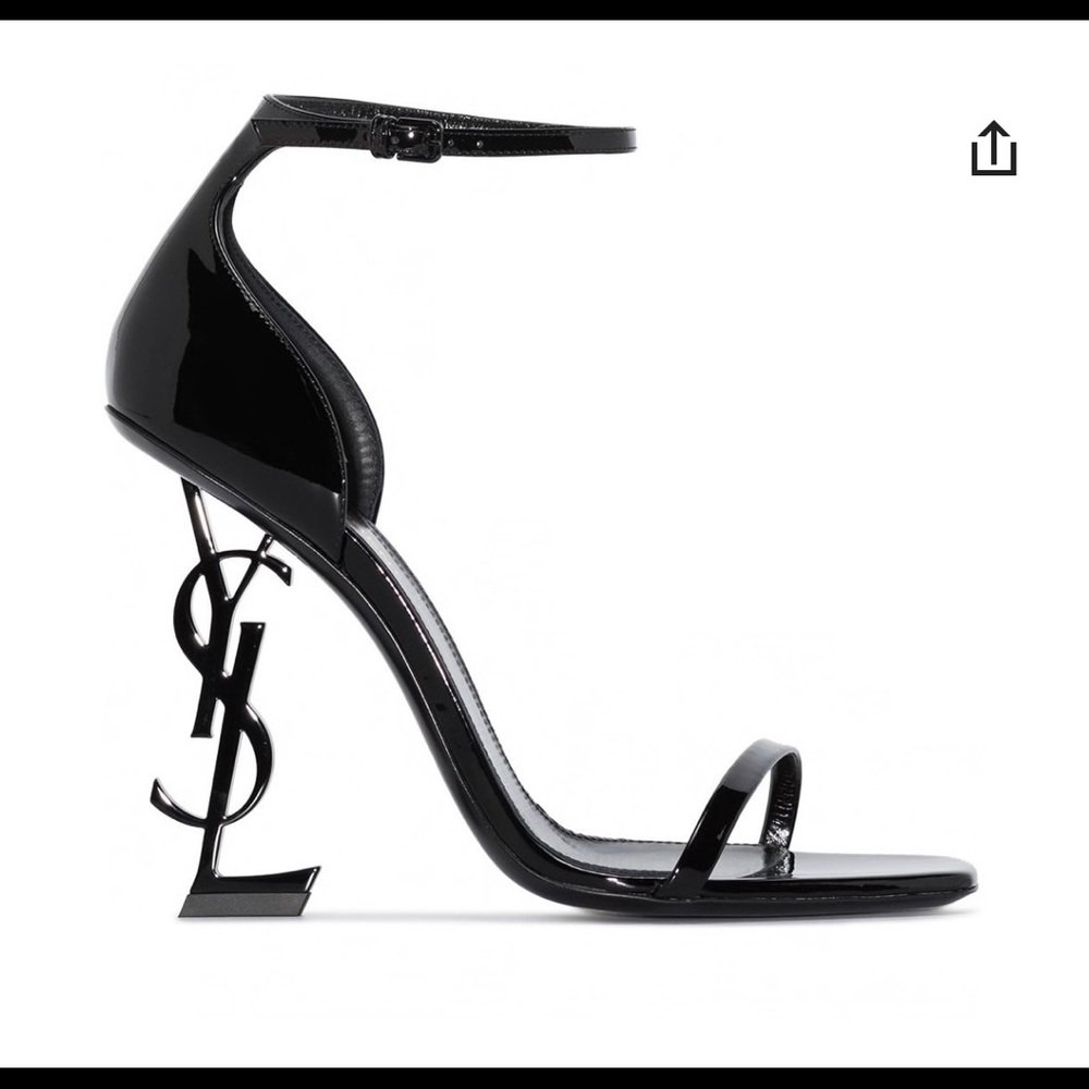 Saint Laurent Black Nappa Opyum
110mm Matte Ysl Sandals Size EU 39